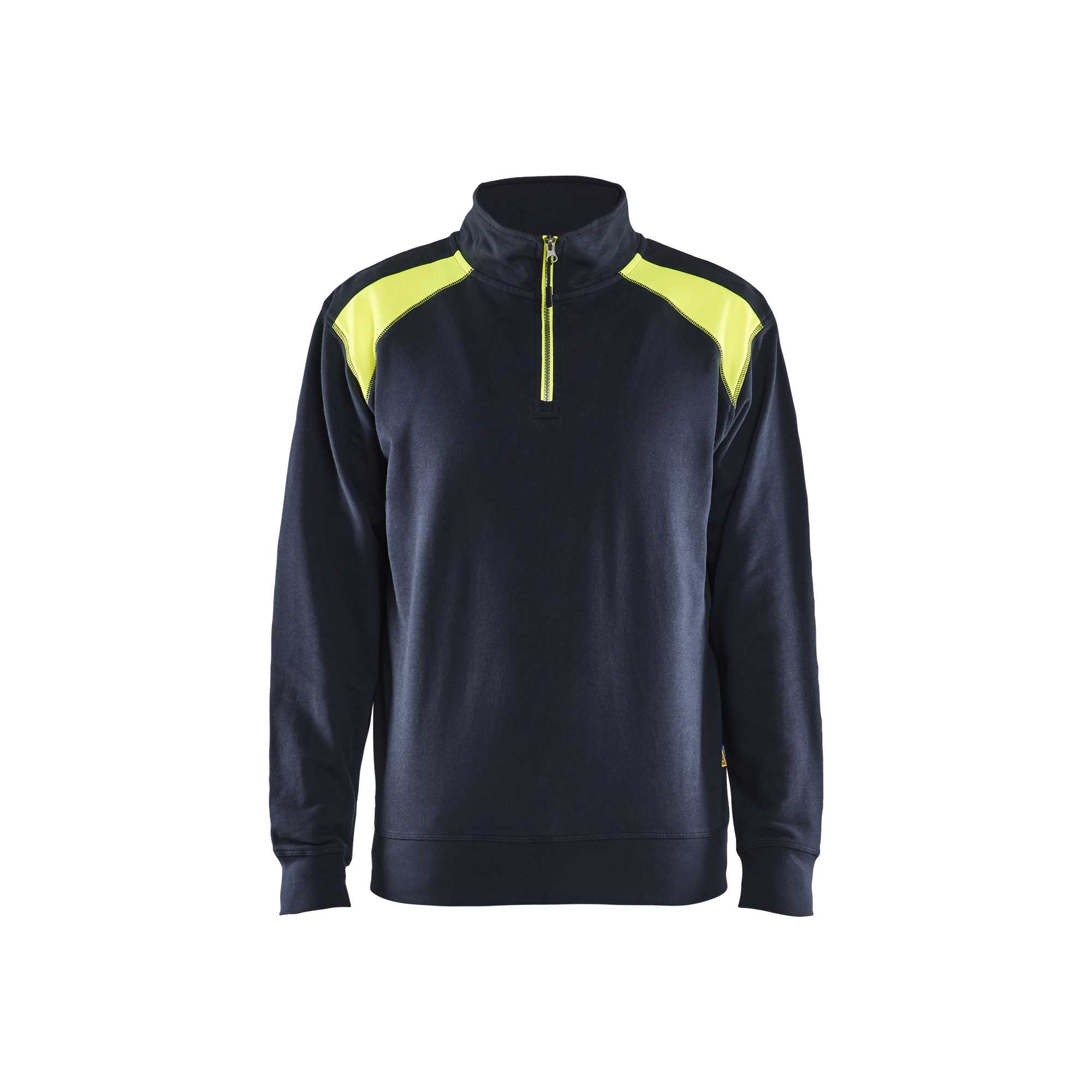 BLAKLADER 33531158 Half Zip 2 Tone Sweatshirt Work Sweatshirt MEN - 100% Cotton